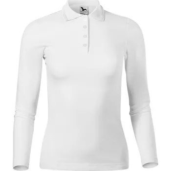 Dámské tričko Dámská polokošile MALFINI PIQUE POLO LS, barva bílá, velikost XL
