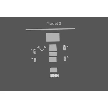 Polep vozidla JEM PPF předřezaná fólie interiér Tesla Model 3 Matná-satin