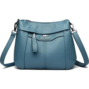 Kabelka Dámská kožená kabelka FLY840 Barva (Varianta): Modrá