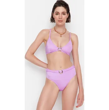 Dámské plavky Bikiny spodní díl Trendyol High waist Trendyol fuchsiová 1812080