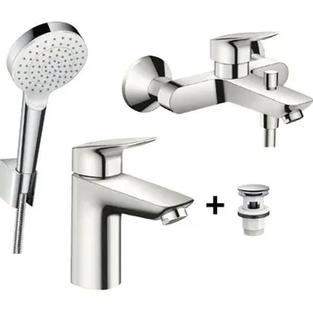 Vodovodní baterie Sprchový set s baterií hansgrohe chrom lesk HG Logis set vanovy