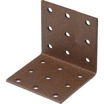 Tesařské kování Děrovaný úhelník Duravis 60x60x60 mm rezavě hnědý 1 kus