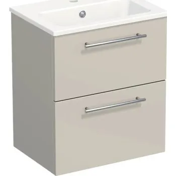 Koupelnový nábytek Koupelnová skříňka s umyvadlem Intedoor TRENTA 50 cm kašmírová lesklá TRE MINI 50 2Z S A3026