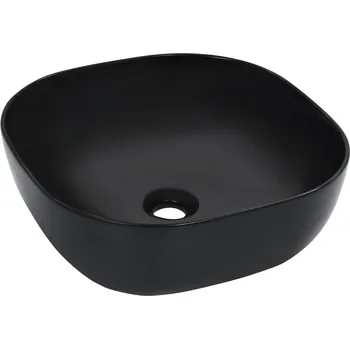 Umyvadlo Umyvadlo černé 42,5 x 42,5 x 14,5 cm keramika