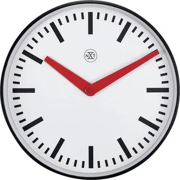 Hodiny Nástěnné hodiny nXt černé/bílý ciferník Ø 25,5 cm