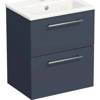 Koupelnový nábytek Koupelnová skříňka s umyvadlem Intedoor TRENTA 50 cm modrá marino matná TRE MINI 50 2Z S A9166