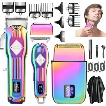 Strojek na vlasy Profesionální stříhací strojek na vlasy pro dokonalé oholení, LCD displej
