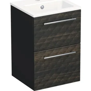 Koupelnový nábytek Koupelnová skříňka s umyvadlem Intedoor TRENTA 40 cm černohnědá TRE MINI 40 2Z S LR29