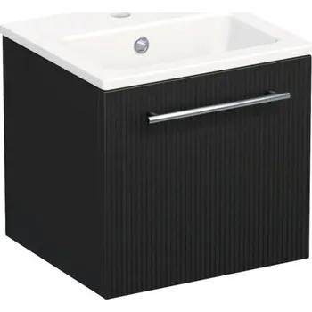Koupelnový nábytek Koupelnová skříňka s umyvadlem Intedoor TRENTA 40 cm černá matná TRE MINI 40 1Z S A9276