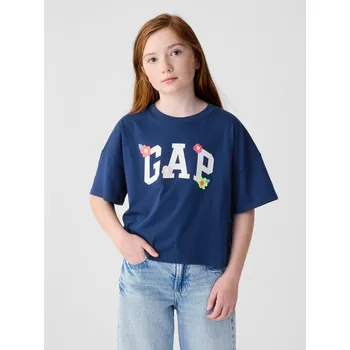 Dívčí oblečení GAP Dětské tričko s logem - Holky GAP modrá 2715436
