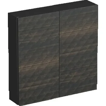 Koupelnový nábytek Koupelnová skříňka závěsná Intedoor TRENTA černohnědá 60 x 60 x 15 cm TRE HZ 60x15 2D B LR29