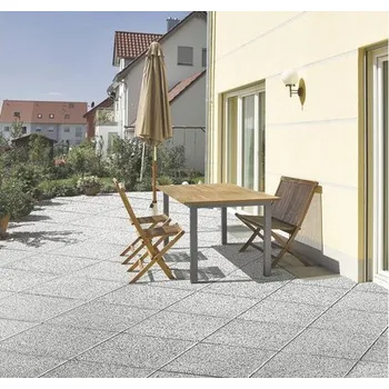 Venkovní dlažba Vymývaná dlažba Picola 40,5 x 40,5 x 3,7 cm říční štěrk šedá