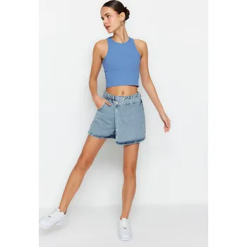 Dámské kraťasy Dámské kraťasy Trendyol Denim Trendyol šedá 1496450