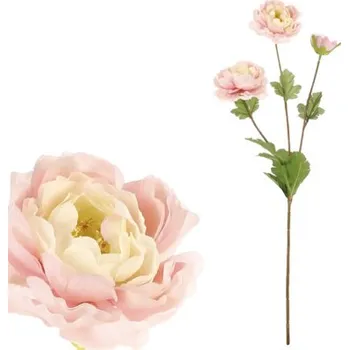 umělá květina Umělá květina pryskyřník 58 cm růžová