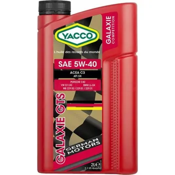 Motorový olej YACCO motorový olej plně syntetický GALAXIE GTS 5W40 2l