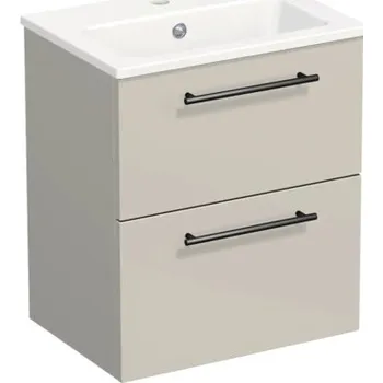 Koupelnový nábytek Koupelnová skříňka s umyvadlem Intedoor TRENTA 50 cm kašmírová lesklá TRE MINI 50 2Z B A3026