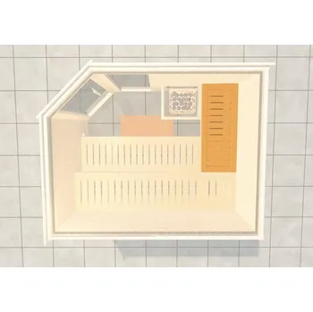 Saunové příčné lehátko Weka 74x50 cm pro sauny o hloubce 144x148 cm