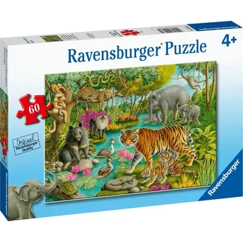 Puzzle RAVENSBURGER Zvířata z džungle 60 dílků