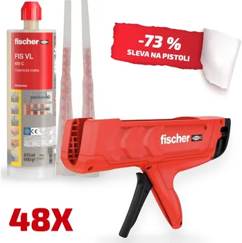 chemická kotva FISCHER VL 410 C (48KS) + FISCHER FIS DM C PRO (2KS)