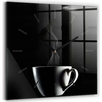 Hodiny Nástěnné hodiny Wallfluent černé 30 cm