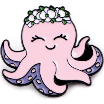 Brož Brož / odznak mořský svět - 2 růžová sv.