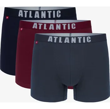Boxerky Pánské boxerky ATLANTIC 3Pack - vícebarevné Atlantic černá 2528679