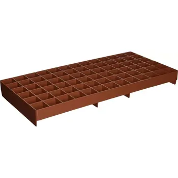 Sadbovač Grodan Smart Tray 504x240x50 mm, plato na klony (Grodan Smart Tray je praktický, dvojitě mřížkovaný sadbovač pro malé sadbovací rockwool kostky. Tvrdý odolný plast a stabilní konstrukce zajistí dokonalé podmínky až pro 78 sazenic nebo semínek. Rozměry:)