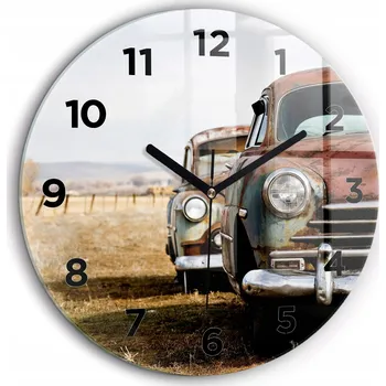 Hodiny Nástěnné hodiny Wallfluent, odstíny hnědé, 60 cm