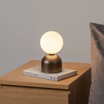 Lampička TK Lighting Stolní lampa Miki, hnědá, výška 21 cm, kov/sklo, G9 hnědá, opálová 1 x 8 W LED - Doprava zdarma
