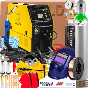 Svářečka INVERTOROVÁ SVÁŘEČKA MAGNUM MIG 308 ALU 400V 300A SYNERGIE TIG MĚKKÉ PÁJENÍ