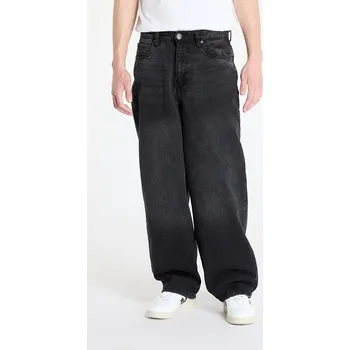 Pánské kalhoty Kalhoty Urban Classics Tapered Heavy Ounce Baggy Jeans Black Washed W33
