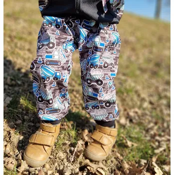 Chlapecké kalhoty Yháček Softshellové kalhoty s beránkem Yháček, Stavební stroje Velikost: 116