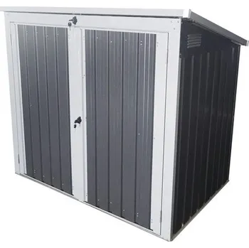 Zahradní úložný box Přístřešek na popelnice WESTMANN 2 plechový 158 x 101 x 134 cm antracit