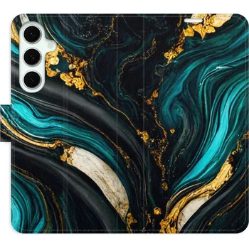 Pouzdro na mobilní telefon Flipové pouzdro iSaprio - Dark Paint - Samsung Galaxy S24 FE