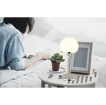 Stolní lampa Globo 21954C HAKU E27 40 W matný nikl/chróm matný