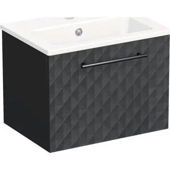 Koupelnový nábytek Koupelnová skříňka s umyvadlem Intedoor TRENTA 50 cm černá matná TRE MINI 50 1Z B U129