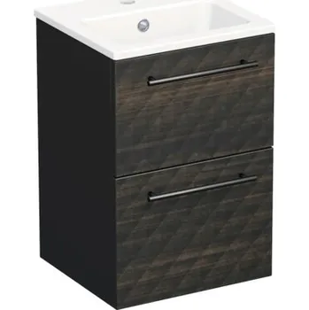 Koupelnový nábytek Koupelnová skříňka s umyvadlem Intedoor TRENTA 40 cm černohnědá TRE MINI 40 2Z B LR29