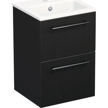 Koupelnový nábytek Koupelnová skříňka s umyvadlem Intedoor TRENTA 40 cm černá matná TRE MINI 40 2Z B A9276