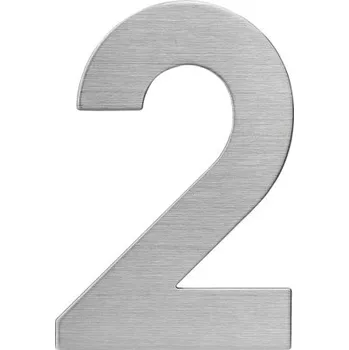 Domovní číslo Nerezové číslo RN.120L.2.N v plochém „2D“ provedení, nerez