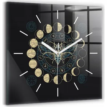 Hodiny Nástěnné hodiny Wallfluent černé 30 cm