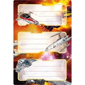 Set školních potřeb Naklejki szkolne - Kosmos 6szt