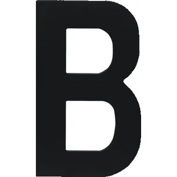 Domovní číslo Nerezové číslo RN.120L.B.CE v plochém „2D“ provedení, matná černá