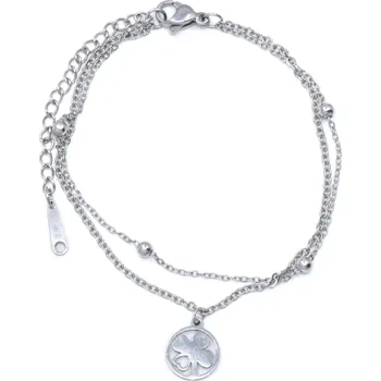 Náramek Ocelový náramek se čtyřlístkem CloverLeaf