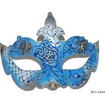 Karnevalová maska Benátská maska, modrá