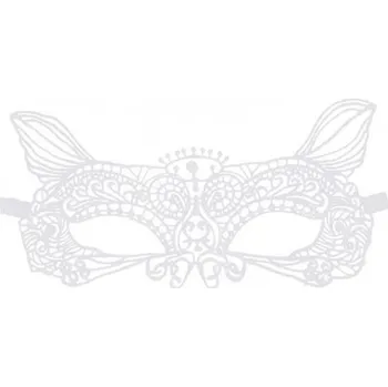 Karnevalová maska Krajková škraboška, bílá
