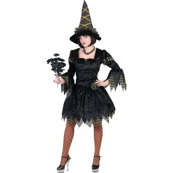 Karnevalový kostým Kostým čarodějnice temná dáma, velikost L (44-46)
