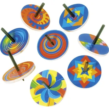 Dřevěná hračka Goki Dřevěná káča - barevná