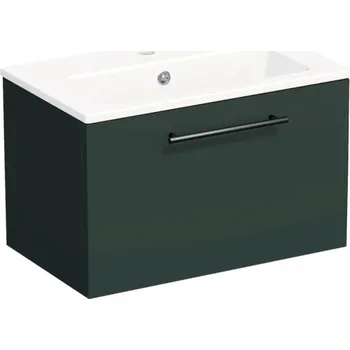 Koupelnový nábytek Koupelnová skříňka s umyvadlem Intedoor TRENTA 60 cm šalvějově zelená matná TRE MINI 60 1Z B A9146