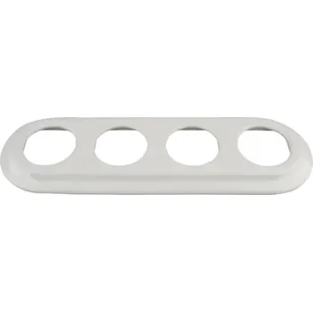 vypínač Porcelánový rámeček Bohemia-Design K1-R464 čtyřnásobný bílý