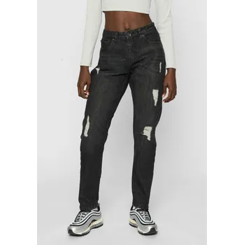 Dámské džíny Dámské džíny Boyfriend Denim Pants - černé Urban Classics černá 1774097
